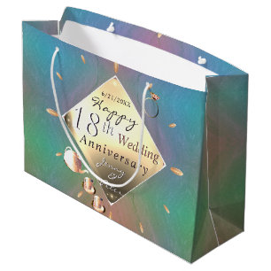 18:e årsdagen av Gift Bag med Acquamarine (Färg)