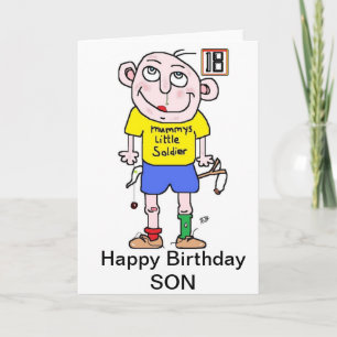 18:E BIRTHDAY CARD MALE KORT