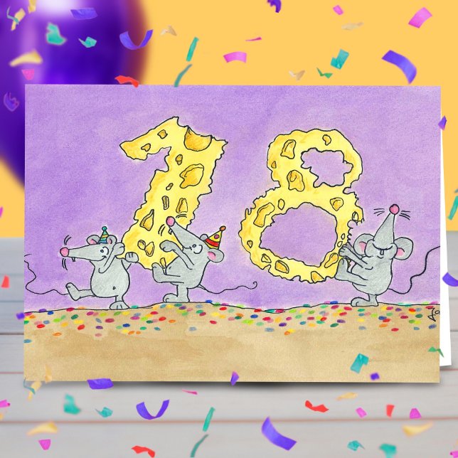 18:E BIRTHDAY-hälsningskort av Nicole Janes Kort (Skapare uppladdad)