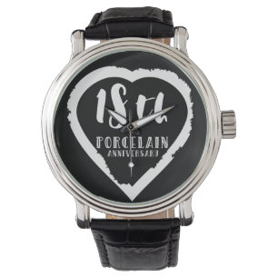 18:e Bröllop-årsdagen för traditionell porslin Armbandsur