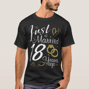 18:e Bröllop-årsdagen. Ny gifta 18 år Ag T Shirt