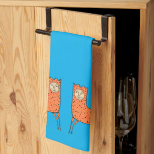 18:e C - Lejon primitiv engelska Kökshandduk
