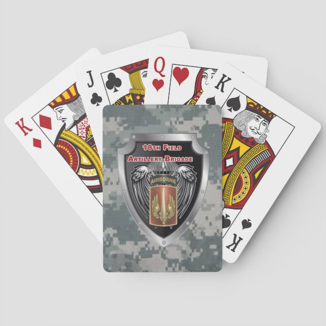 18:e Fält-artilleribrigaden, flygburen Casinokort (Baksidan)
