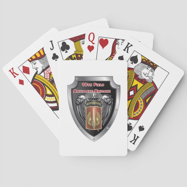 18:e fältartilleribrigaden luftburna casinokort (Baksidan)