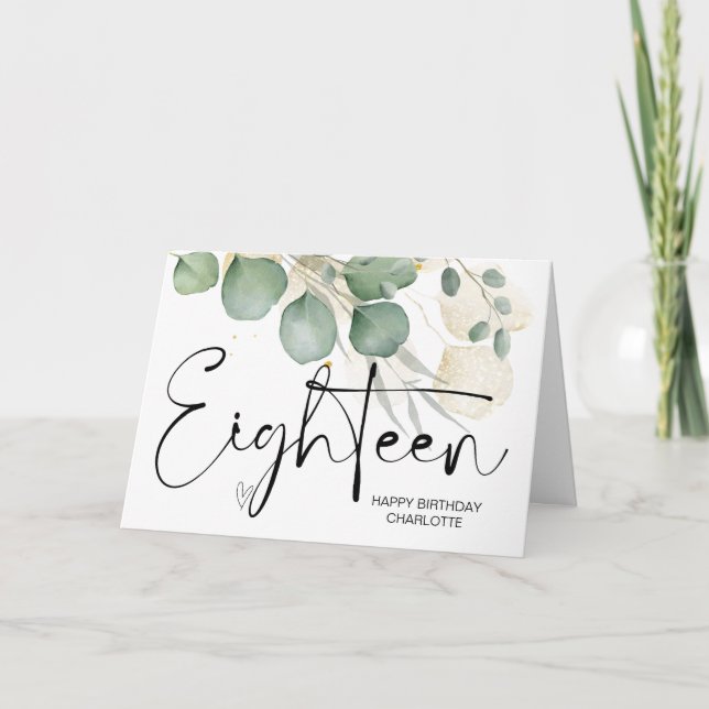 18:e födelsedag artonde Grattis på födelsedagen fö Kort (Framsida)