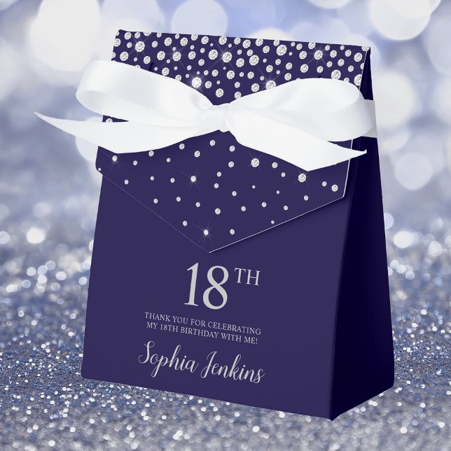 18:e födelsedag Blå Sparkly-Tacken Presentaskar (Skapare uppladdad)