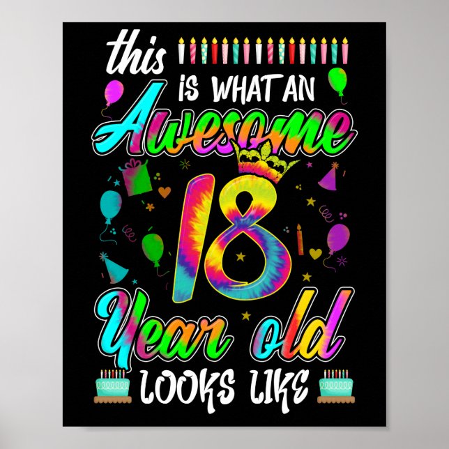 18:e födelsedag Fantastisk 18-åring Poster (Framsidan)