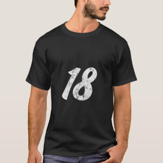 18:e födelsedag Gift Classic Vintage Girls Boys 18 T Shirt