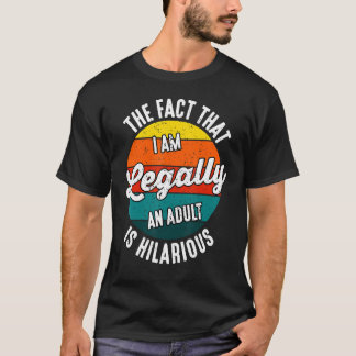 18:e födelsedag: jag är en Vuxen är Superskoj Fu T Shirt