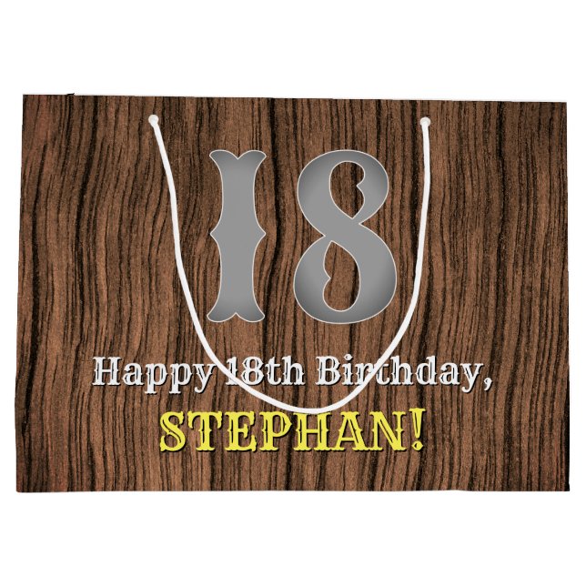 18:e födelsedag: Land Western Inspired Titta, Namn (Baksidan)