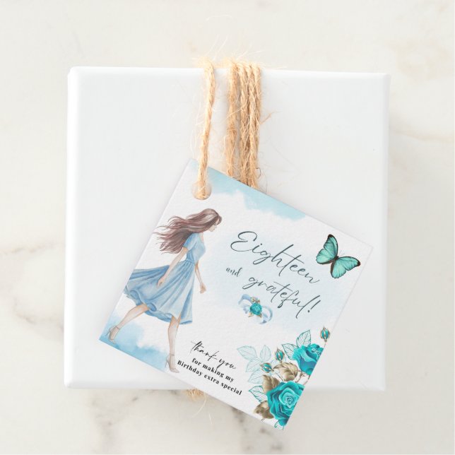 18:e födelsedag - märkre gåvor etiketter (På plats)