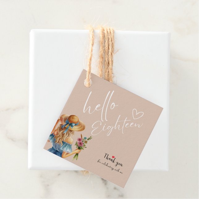 18:e födelsedag - märkre gåvor etiketter (På plats)