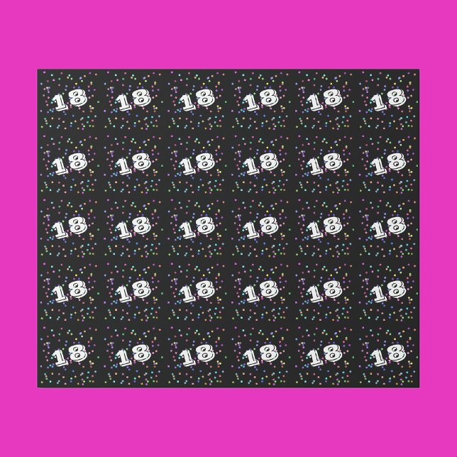 18:e födelsedag Papper omslagning av gåva Presentpapper (Skapare uppladdad)