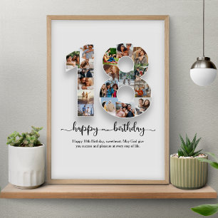 18:e födelsedag Poster fotokollage