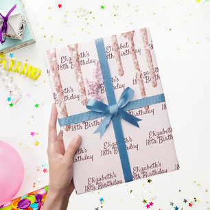 18:e födelsedag  ro guld droppar namn presentpapper
