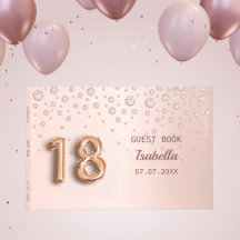 18:e födelsedag ro guld rosa diamanter