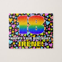 18:e födelsedag - Roligt, hjärtklappning + "18"