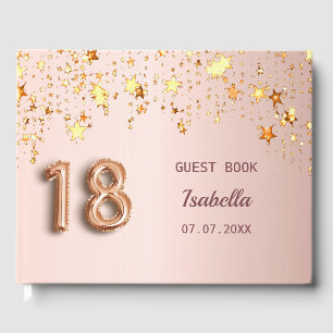 18:e födelsedag stjärnor i ro guld namn gästböcker