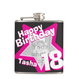 18:e födelsedag - stjärtfoto flickor höftkolv fickplunta