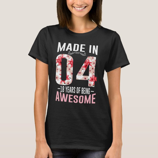 18:e födelsedagen 2004: 18 år för Aweso T Shirt (Framsida)
