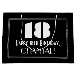 18:e födelsedagen ~ Art Deco Inspired Titta "18" +