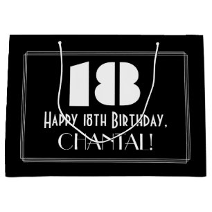 18:e födelsedagen ~ Art Deco Inspired Titta "18" +