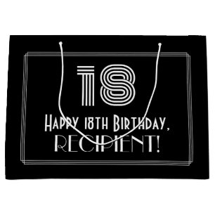 18:e födelsedagen - Art Deco Inspired Titta "18" o