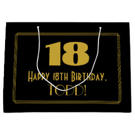 18:e födelsedagen - Art Deco Inspired Titta "18" o