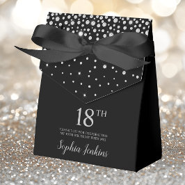 18:e födelsedagen Black Sparkly Tack Presentaskar