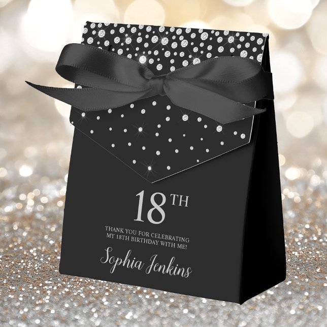 18:e födelsedagen Black Sparkly Tack Presentaskar (Skapare uppladdad)