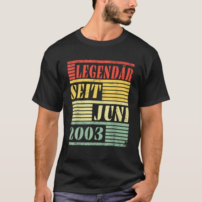 18:e födelsedagen Gift Legendary juni 2003 T Shirt (Framsida)