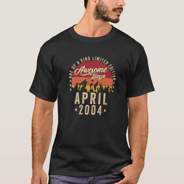 18:e födelsedagen I Brachiosaurus Diplodocus I-fam T Shirt (Framsida)