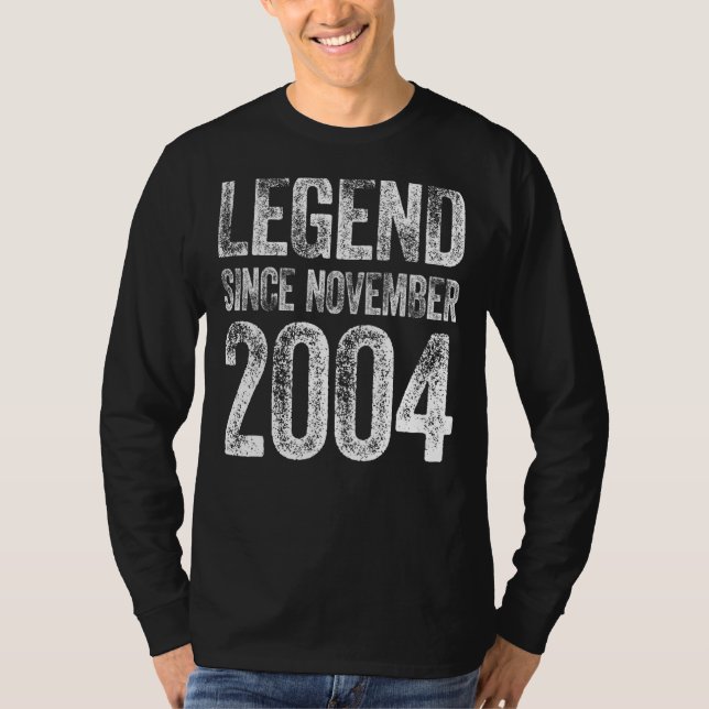 18:e födelsedagen i november, född 18:e årgången s t shirt (Framsida)