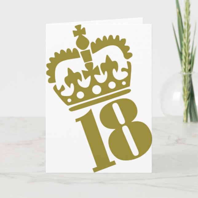 18:e födelsedagen - nummer - 18:e kort (Framsida)