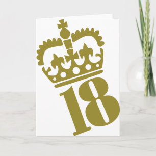 18:e födelsedagen - nummer - 18:e kort
