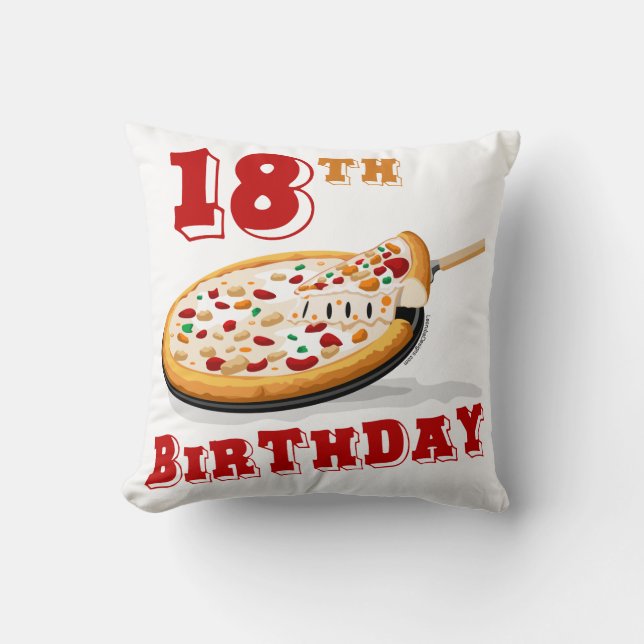 18:e födelsedagen: Pizza Party Kudde (Framsida)