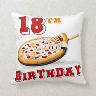 18:e födelsedagen: Pizza Party Kudde