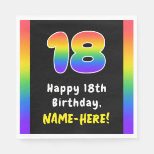 18:e födelsedagen: Rainbow Spectrum nr 18, Anpassa Pappersservett