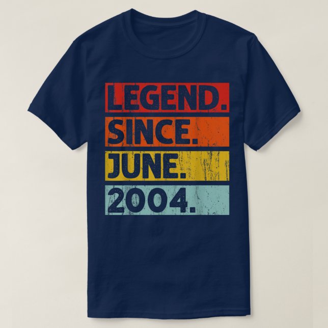 18:e födelsedagen sedan juni 2004 18 år t shirt (Design framsida)