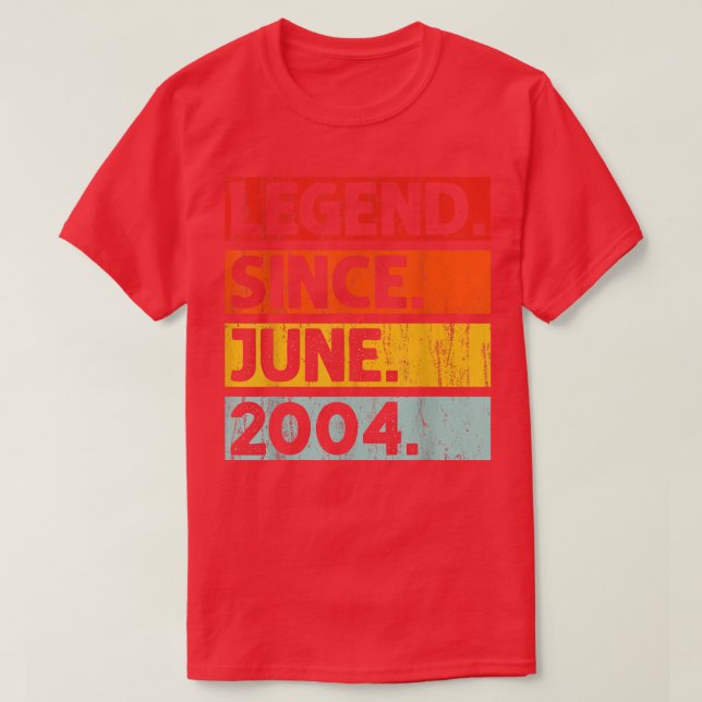 18:e födelsedagen sedan juni 2004 18 år t shirt (Design framsida)