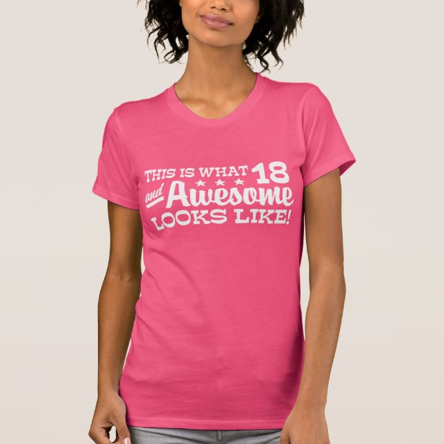 18:e födelsedagen t-shirt (Framsida)