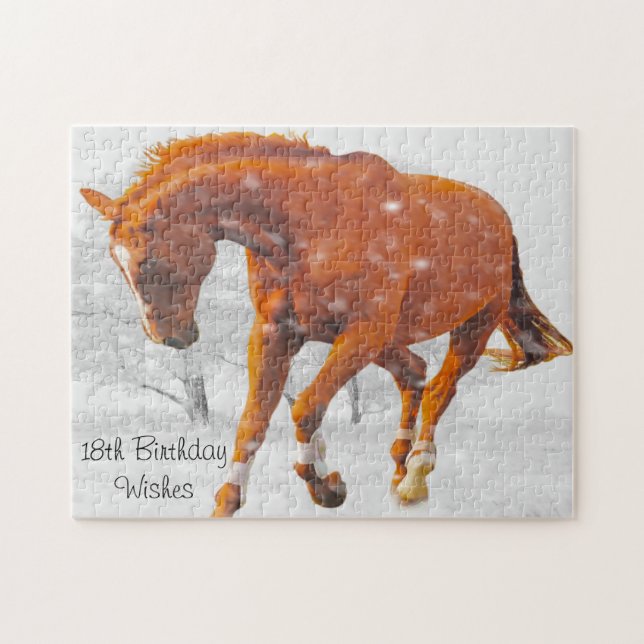 18:e födelsedagsdottern. pussel (Horisontell)