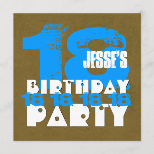 18:e Födelsedagsfesten 18 ÅRS Grunge Z18A Inbjudningar