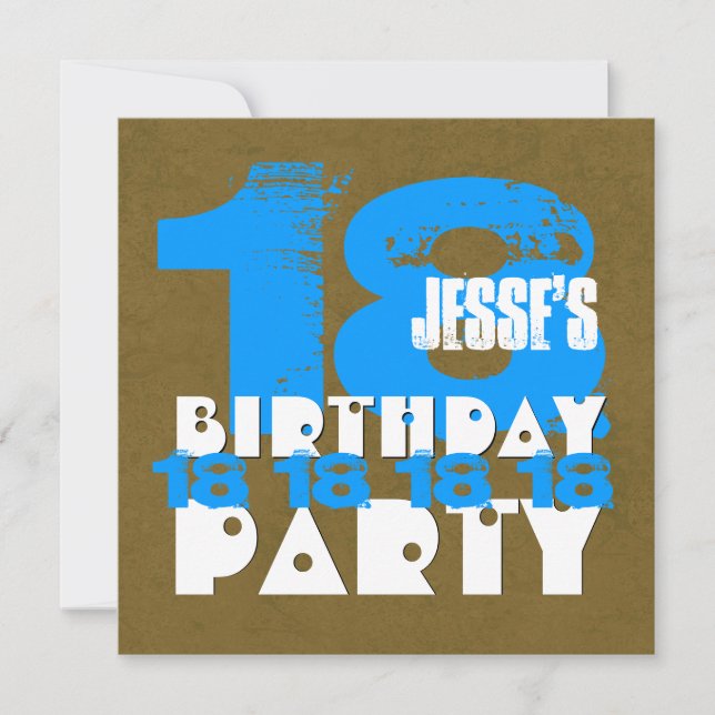 18:e Födelsedagsfesten, 18:e året gammal Grunge Z1 Inbjudningar (Framsida)