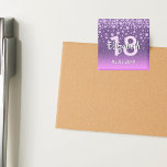 18:e födelsedagsfesten diamanter glitter lila rosa magnet<br><div class="desc">En elegant, glamorös och giftig 18-årsmagnet. Lila och rosa färgad faux glitter med faux diamant sprinkle och guldram. Mallar för namn, 18 år och datum. Födelsedatum eller datum för party/årsdagen. Vit och rosa färgad brev. Namn är skrivet med ett handskript i stil. Kan användas som en partiförmån eller som en...</div>