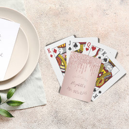 18:e födelsedagsfesten ro guld, glam för droppdrop casinokort