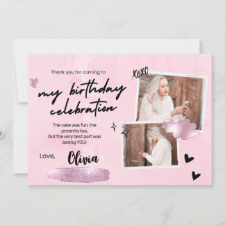 18:e Födelsedagsfesten tackkort Tack Kort