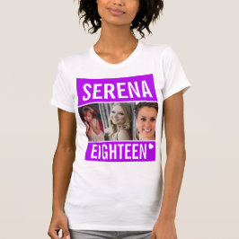 18:e födelsedagsfestens firande-fotolila t shirt