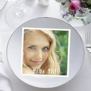 18:e födelsedagsfestens foto pappersservett