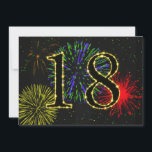 18:e födelsedagsfestens inbjudan<br><div class="desc">En elegant fyrverkeripjäs i party gör detta till en klassinbjudan till en 18:e födelsedagsfest. Fyll i informationen för att anpassa den.</div>
